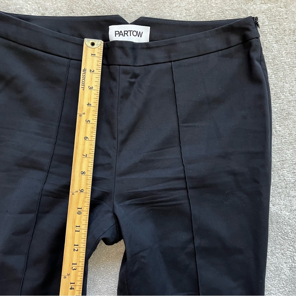 PARTOW BLACK PANTS W/ HEM SPLITS SIZE 12 MODERN CHIC MINIMALIST STYLISH - Picture 7 of 9